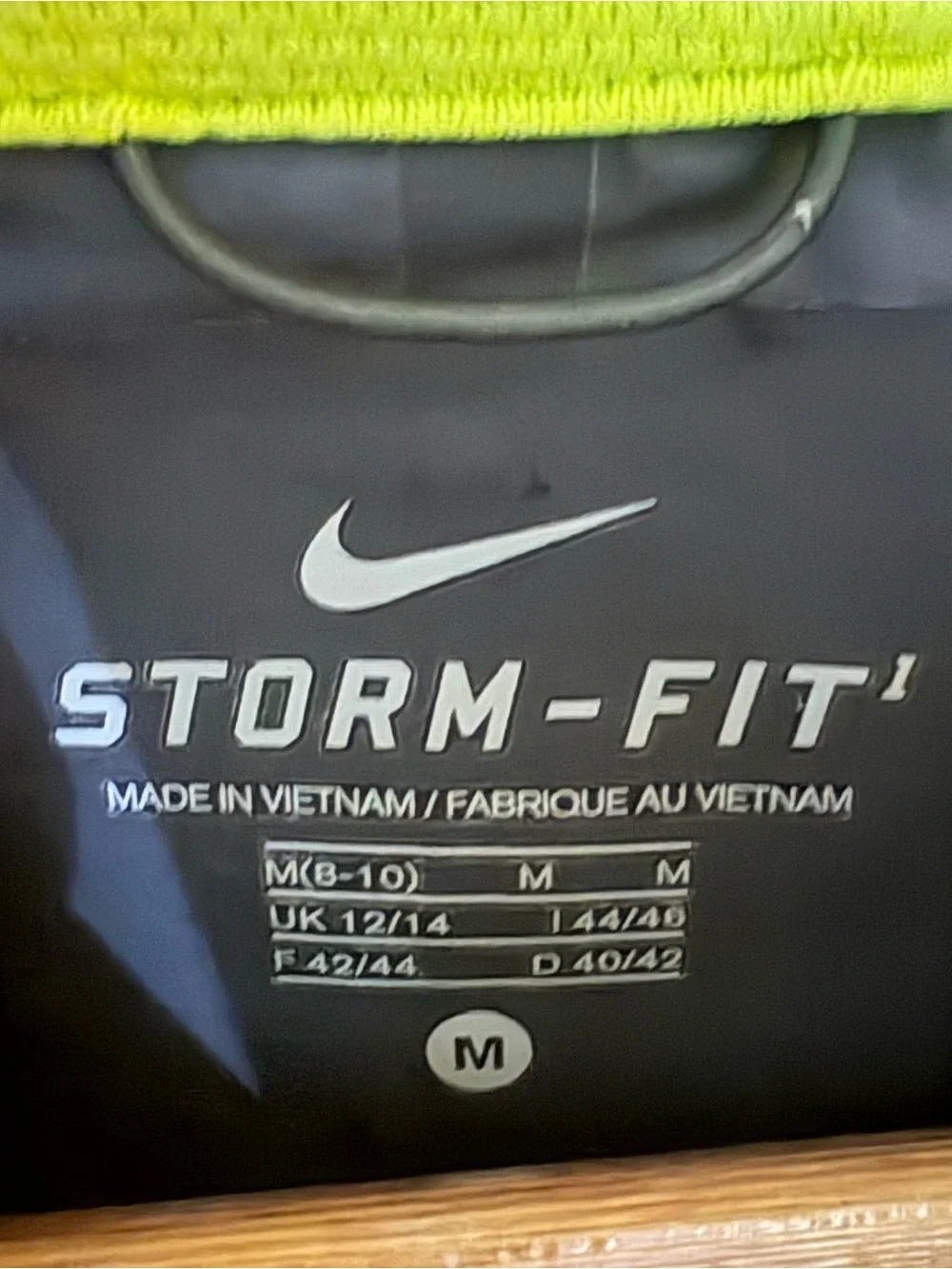Nike Black Jacket with Neon Yellow Trim